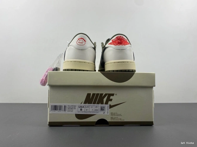 1st Kicks Shoes 1 OLIVE SCOTT OG MEDIUM JORDAN TRAVIS DM7866-200 X LOW AIR 0818